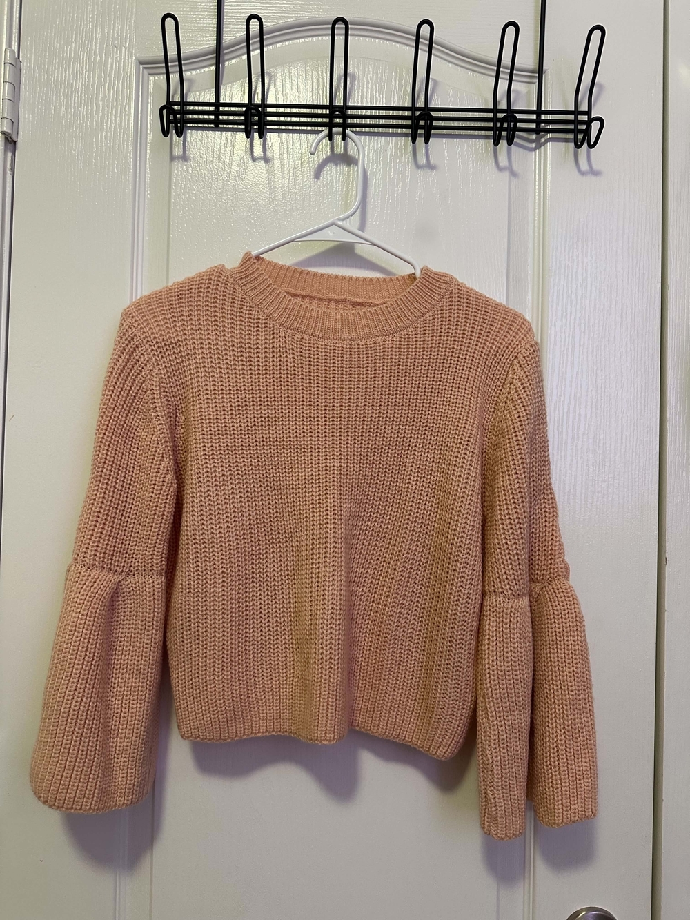 Women's Peach Bell-Sleeve Knit Sweater